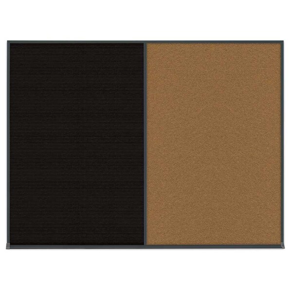 Double Door Radius Corkboard, 42"X32", S